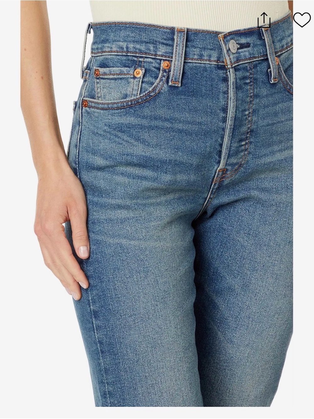 Levi's Wedgie Straight Jeans -Maximum Effort- 25x28 - Picture 3 of 7
